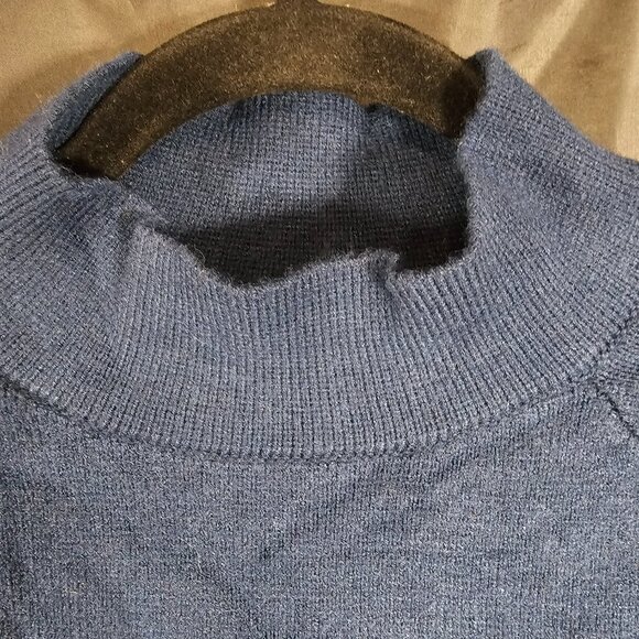 Ann Taylor dark blue mock neck sweater. Size S - Picture 2 of 4